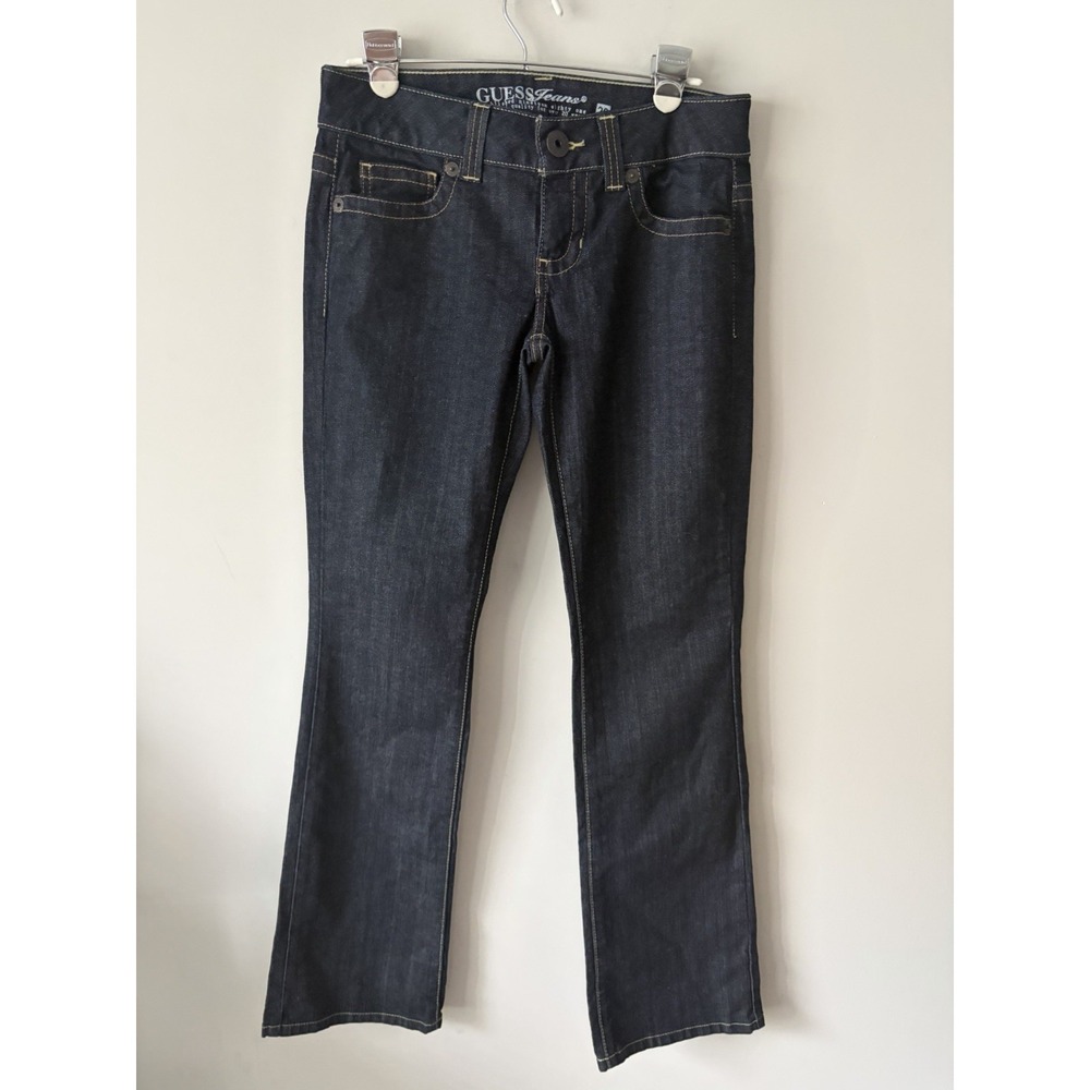 Vintage Y2k GUESS Daredevil Low Rise Bootcut Jeans Sz 29 Dark Wash Excellent